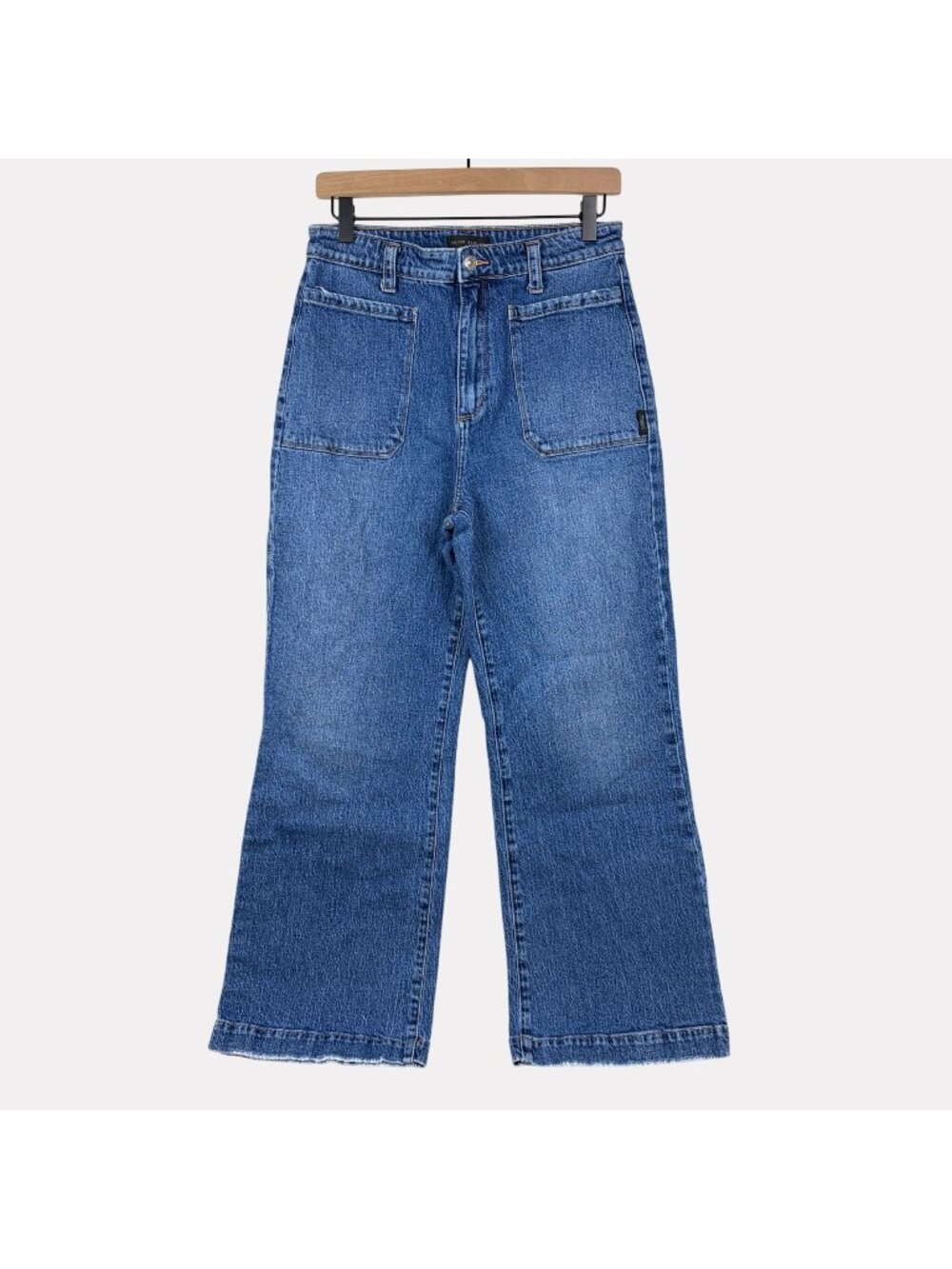 Silver Jeans Vintage Patch Pocket Wide Leg Jeans Womens 30 Blue Medium Wash